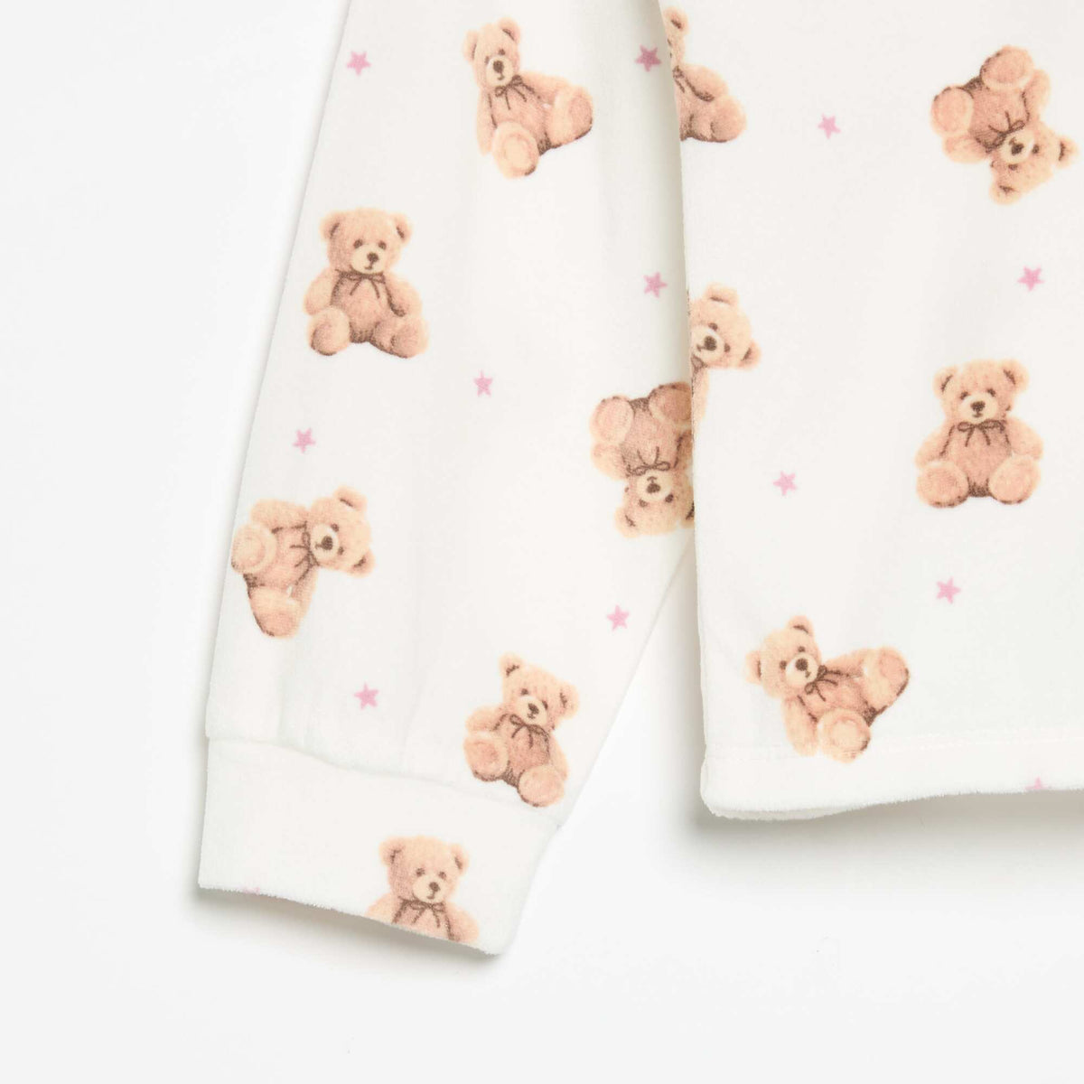 2-Piece Printed Pajama Set - Sweatshirt & Pants ECRU