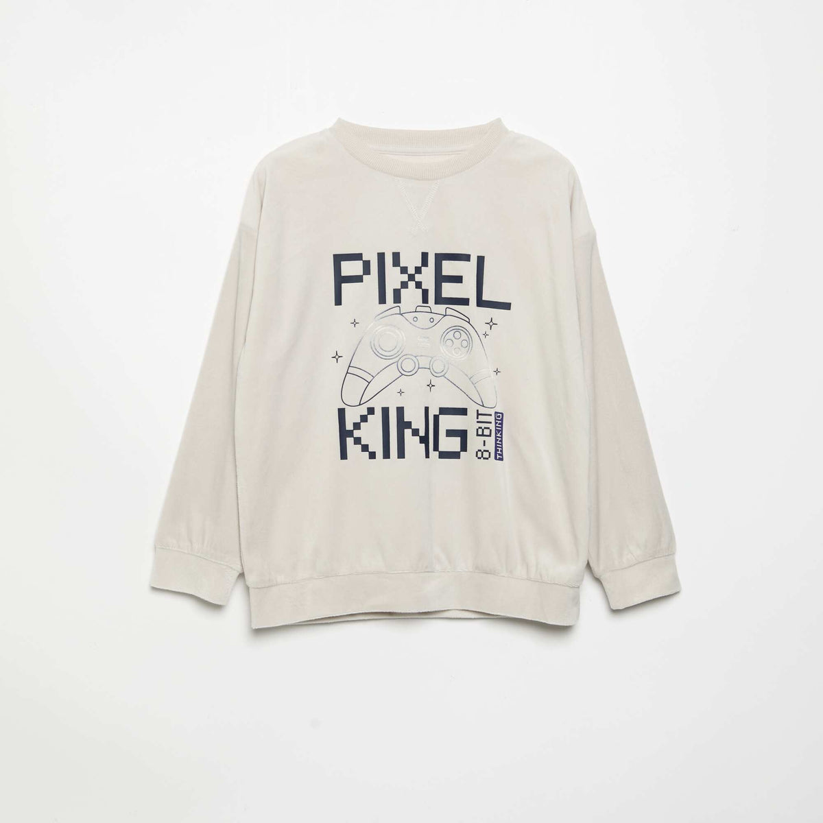 Cozy Fleece 2-Piece Pajamas - Sweatshirt + Pants GREY