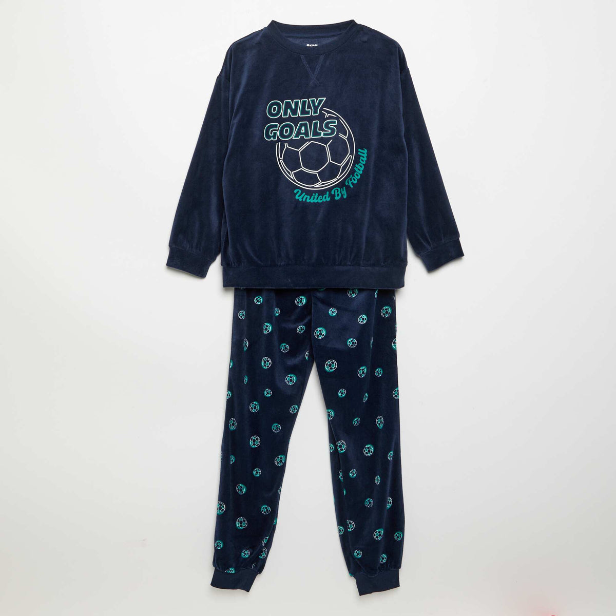 Cozy Fleece 2-Piece Pajamas - Sweatshirt + Pants BLUE