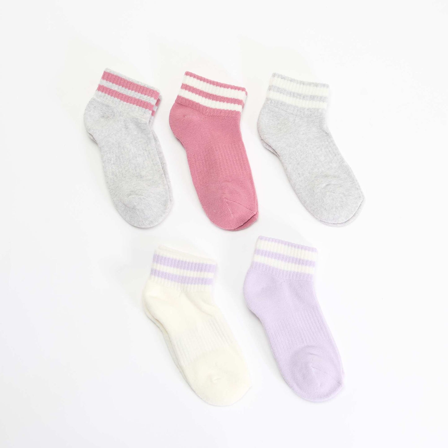 Pack of 5 Sports Socks PINK