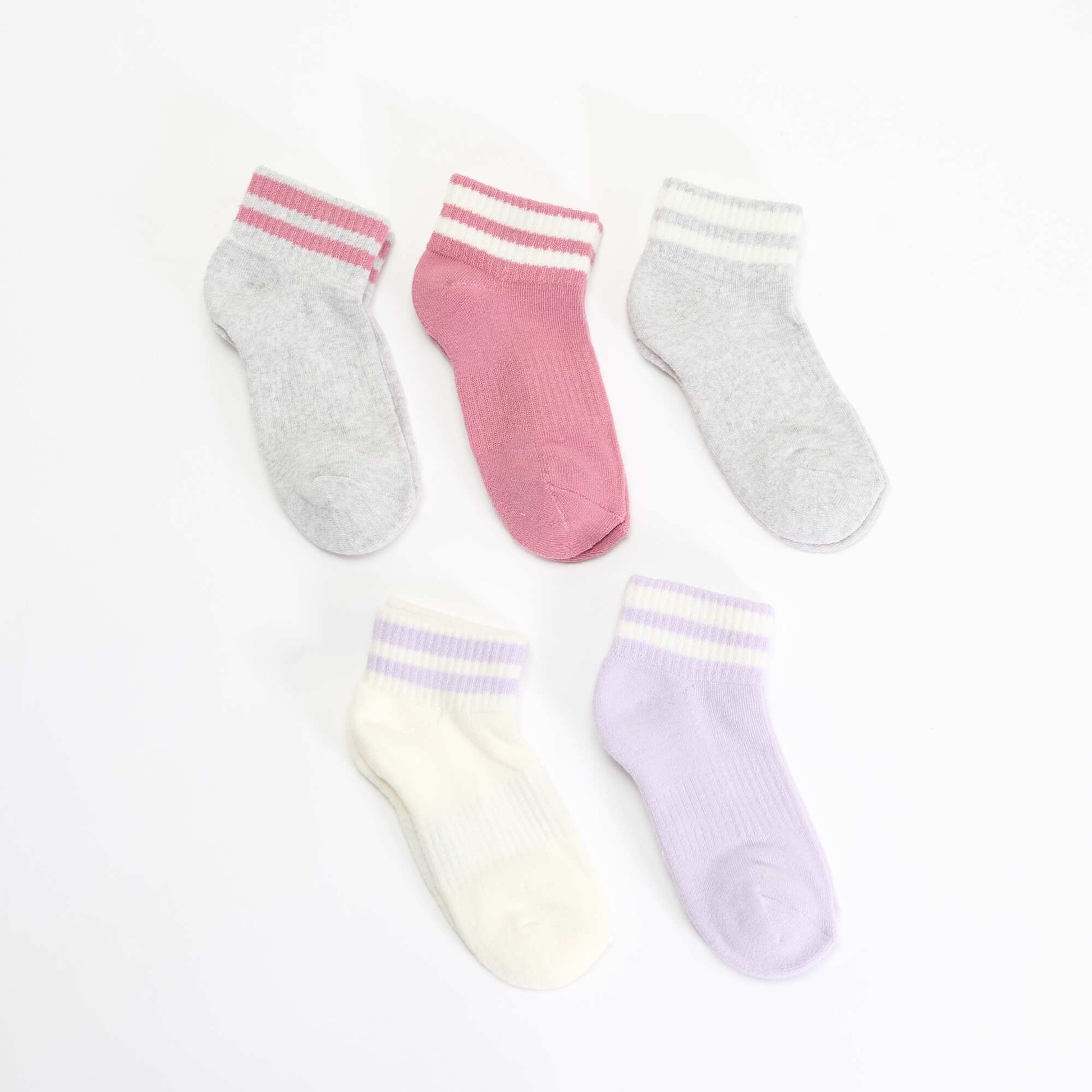 Pack of 5 Sports Socks PINK