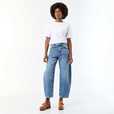 High-waisted wide-leg jeans BLUE