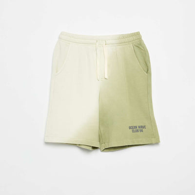 Tie-dye French Terry Bermuda Shorts GREEN
