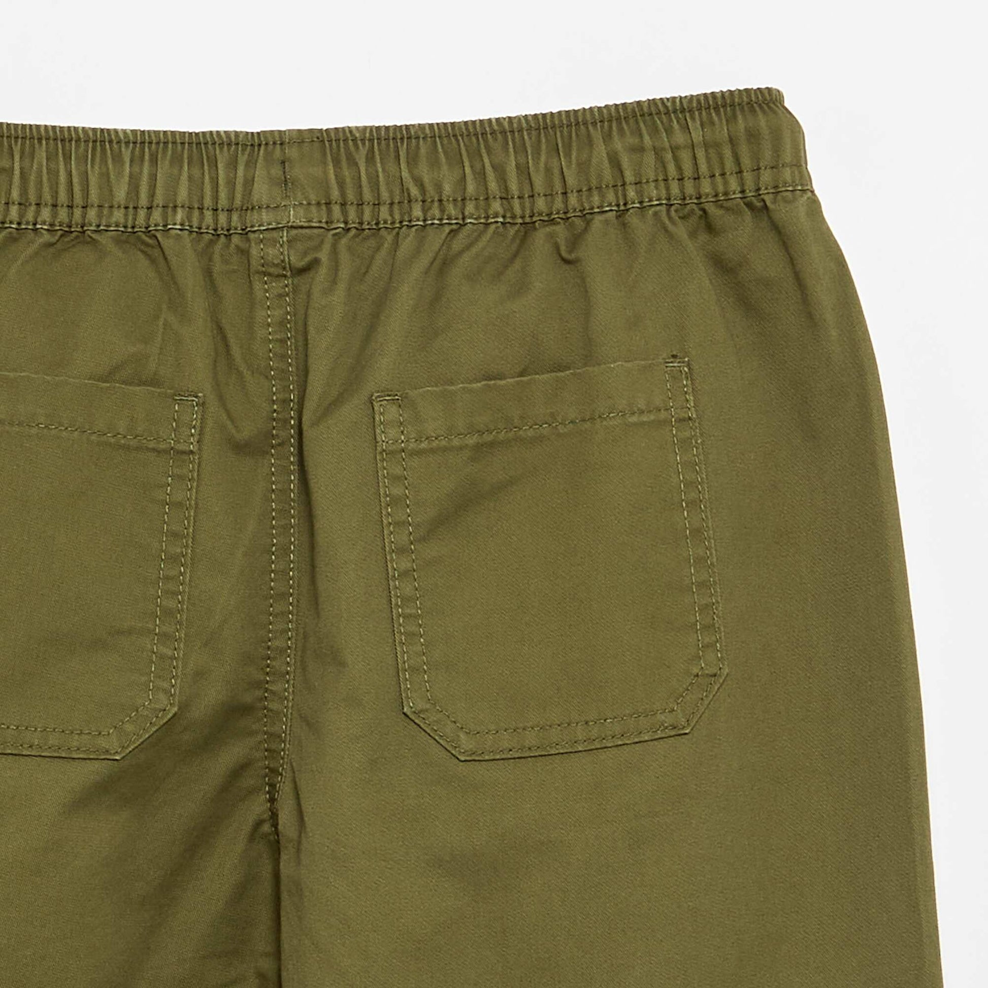 Barrel fit trousers with drawstring KHAKI