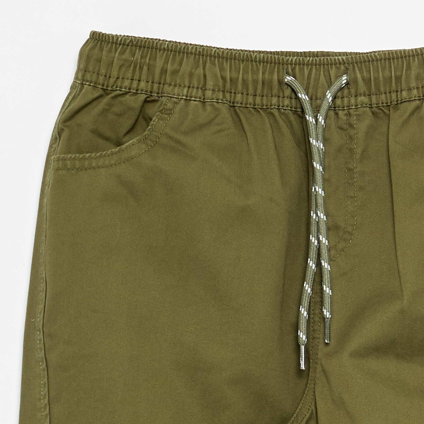 Barrel fit trousers with drawstring KHAKI