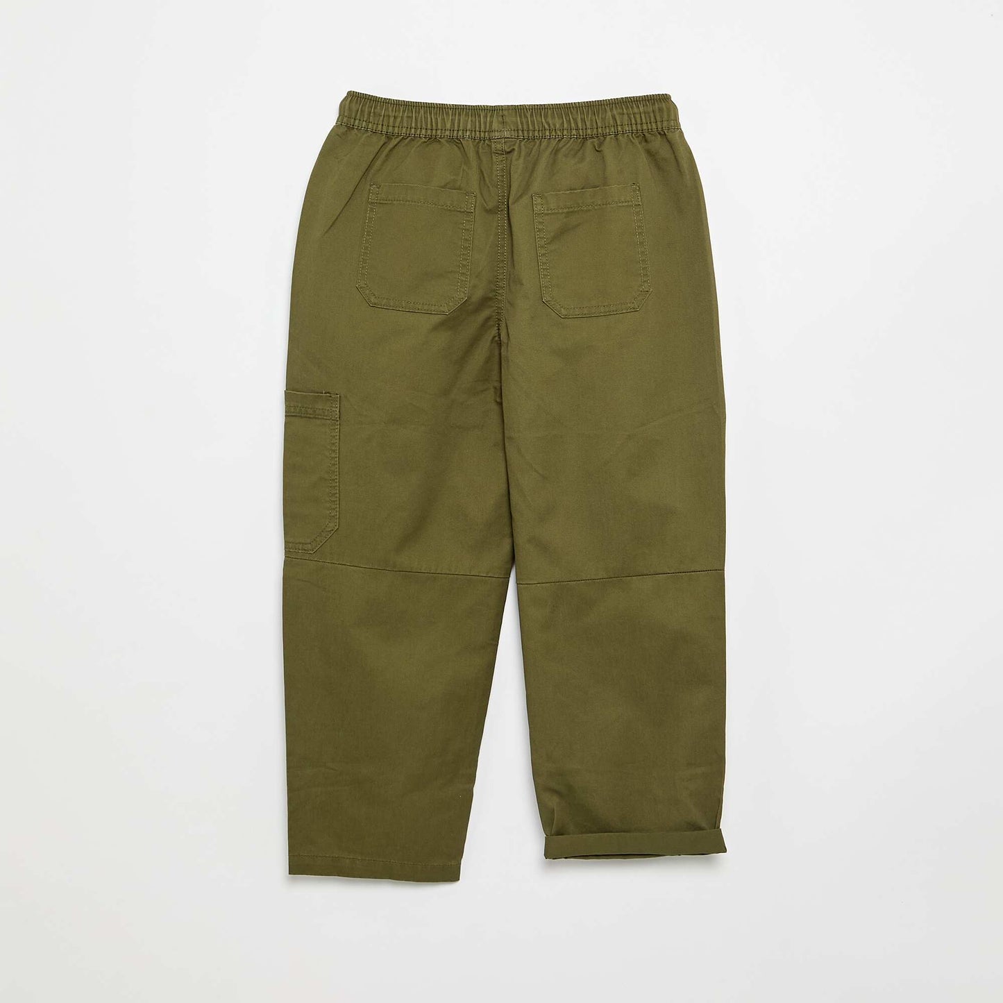 Barrel fit trousers with drawstring KHAKI