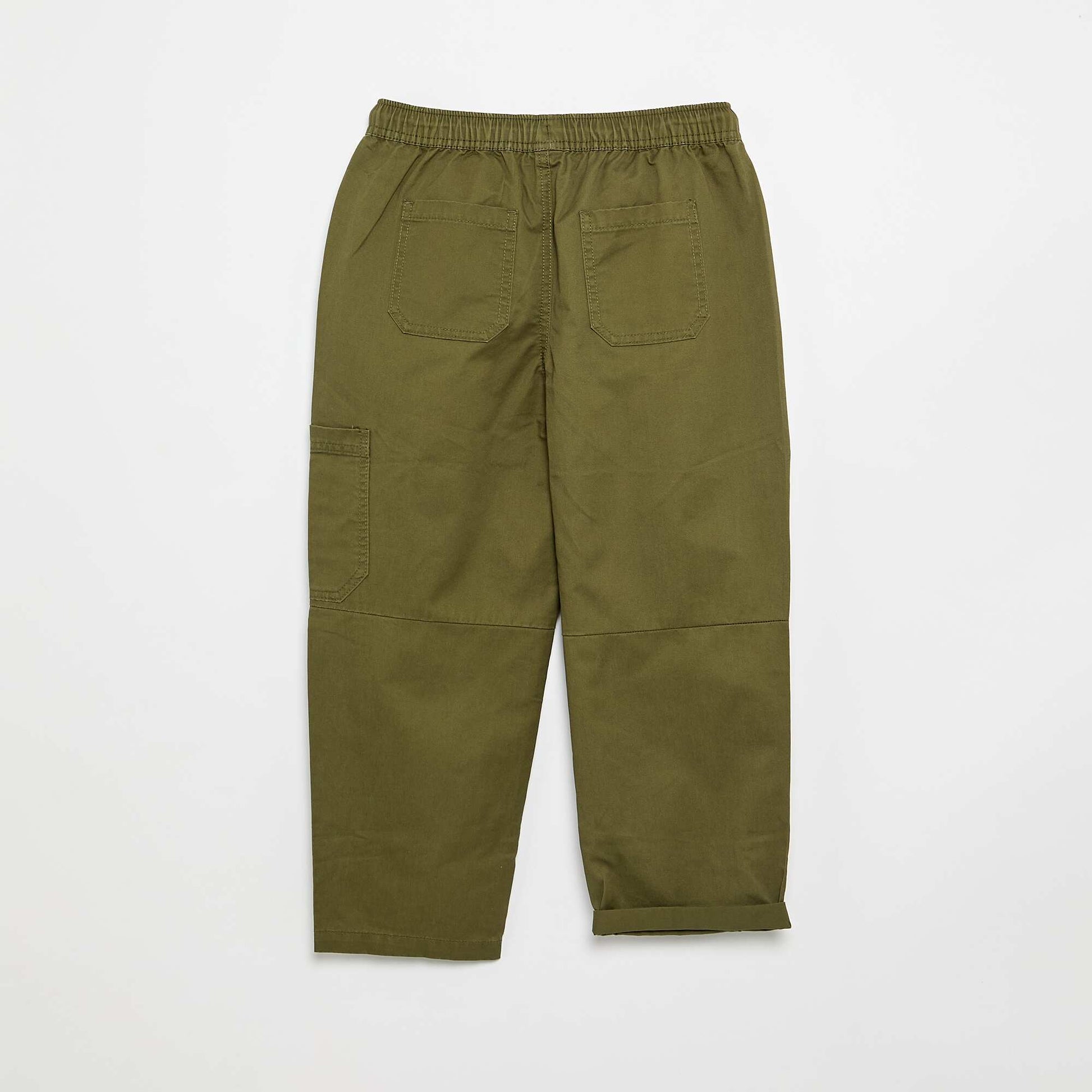 Barrel fit trousers with drawstring KHAKI