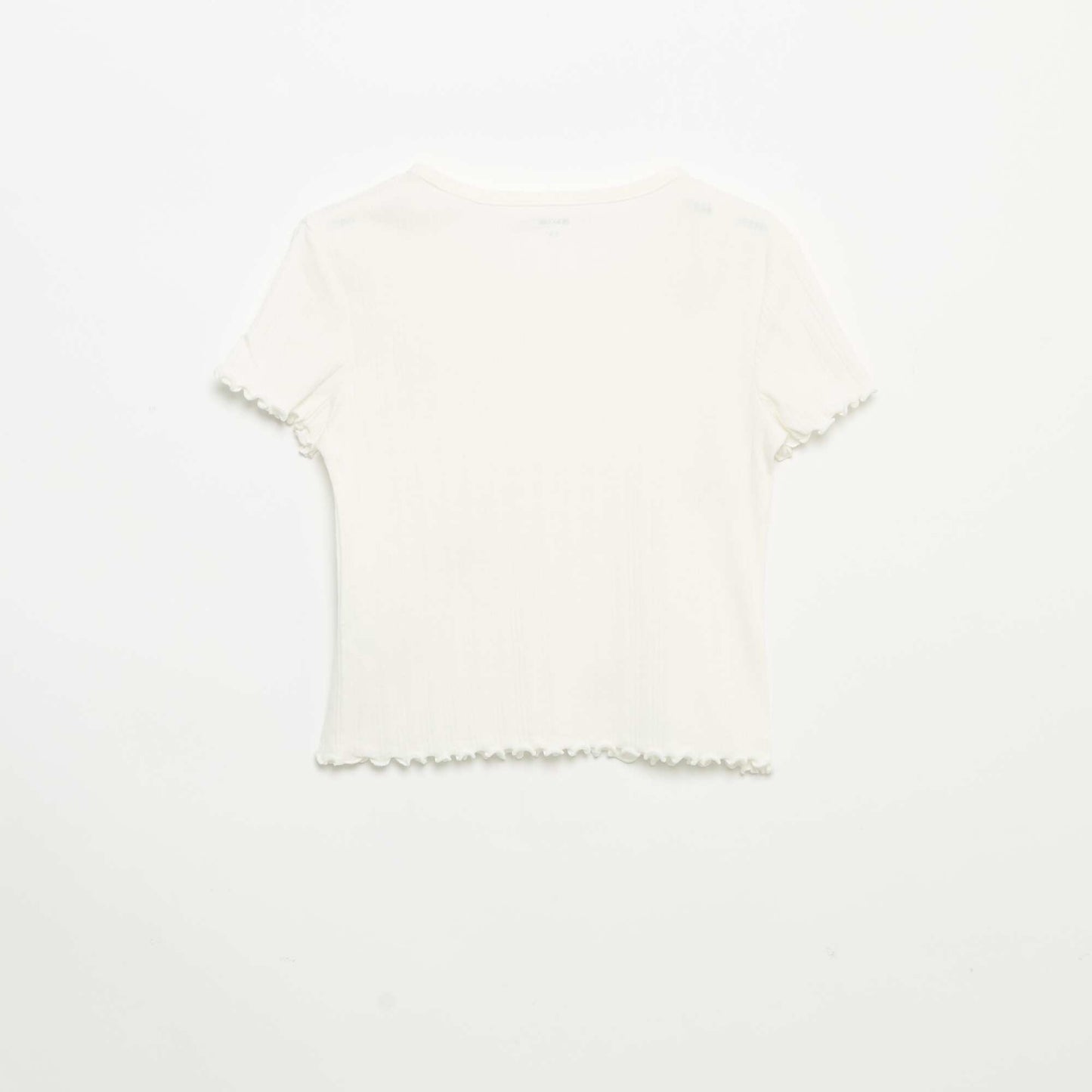 Short-sleeved embroidered T-shirt WHITE