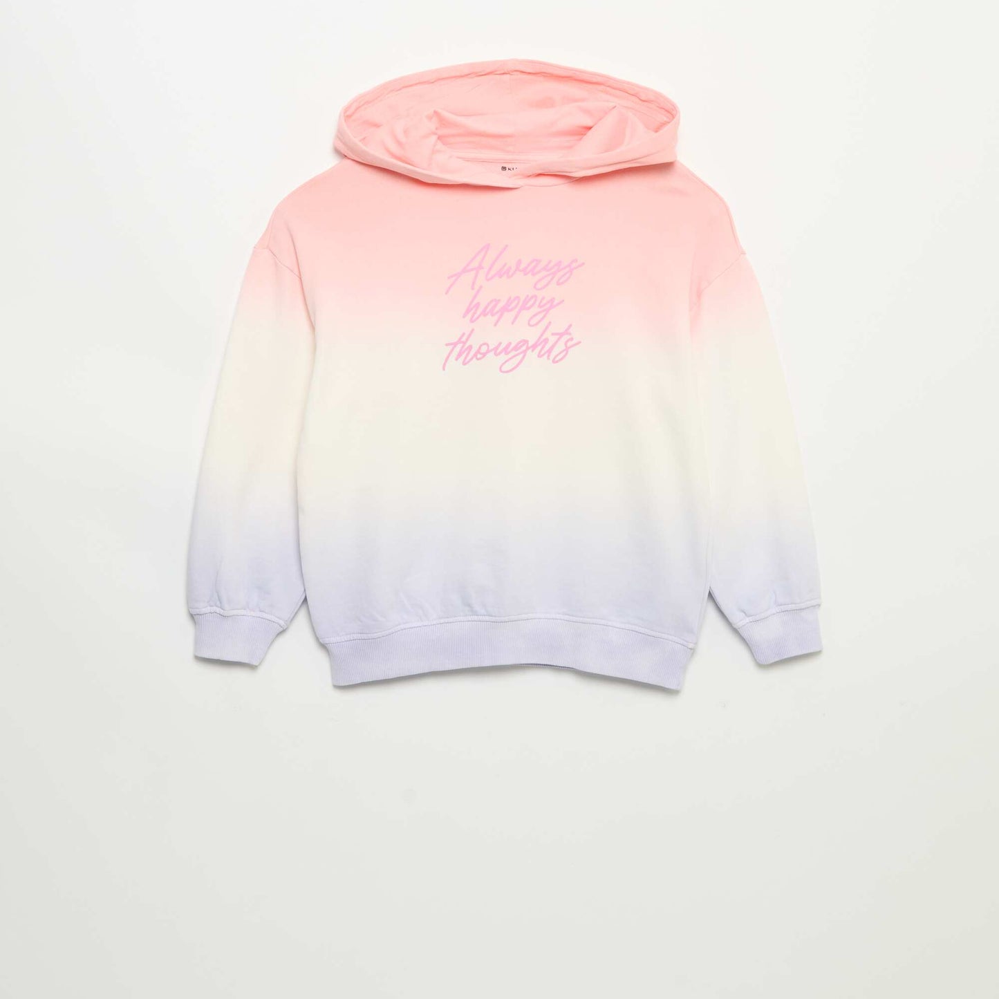 Tie-dye Hooded Long-Sleeve Sweatshirt PINK