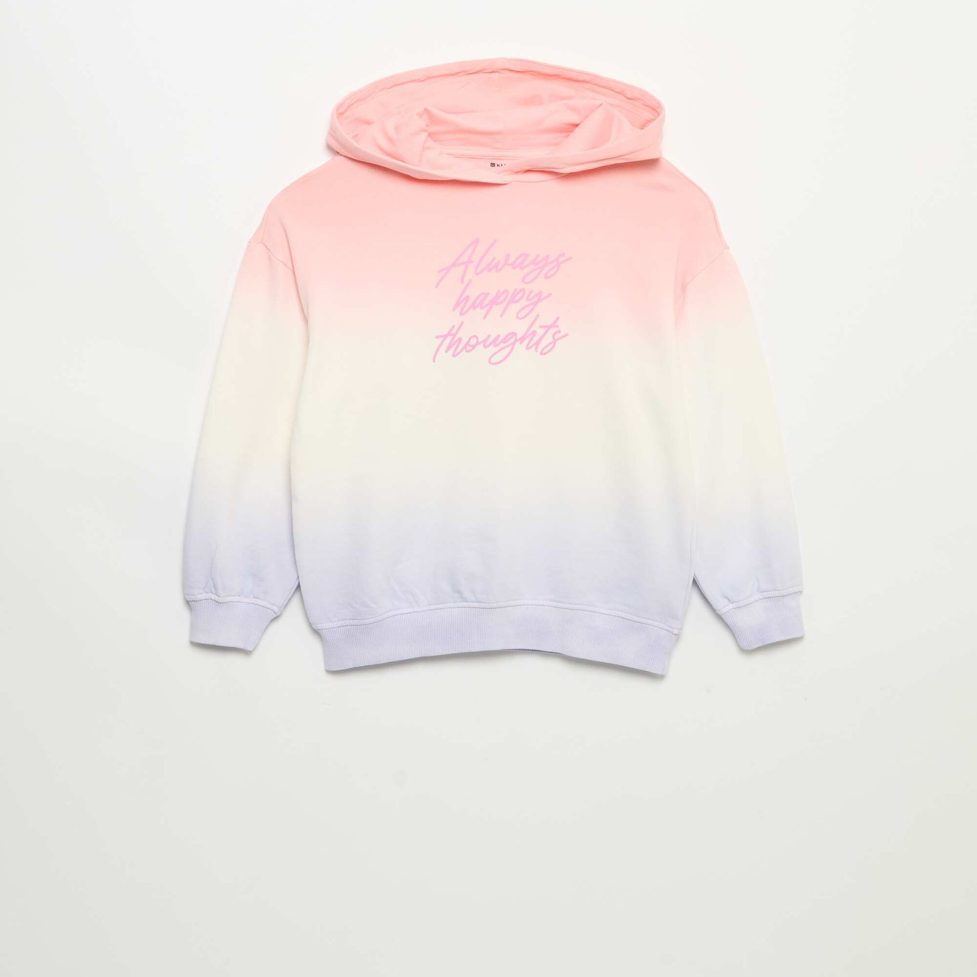 Tie-dye Hooded Long-Sleeve Sweatshirt PINK