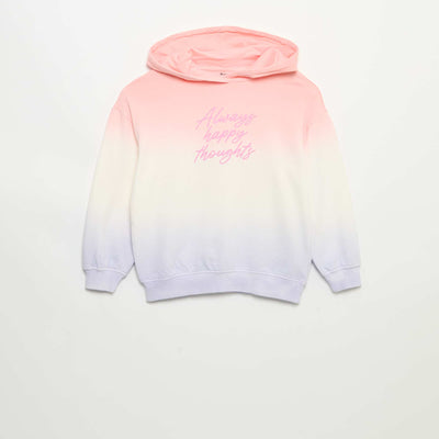 Tie-dye Hooded Long-Sleeve Sweatshirt PINK