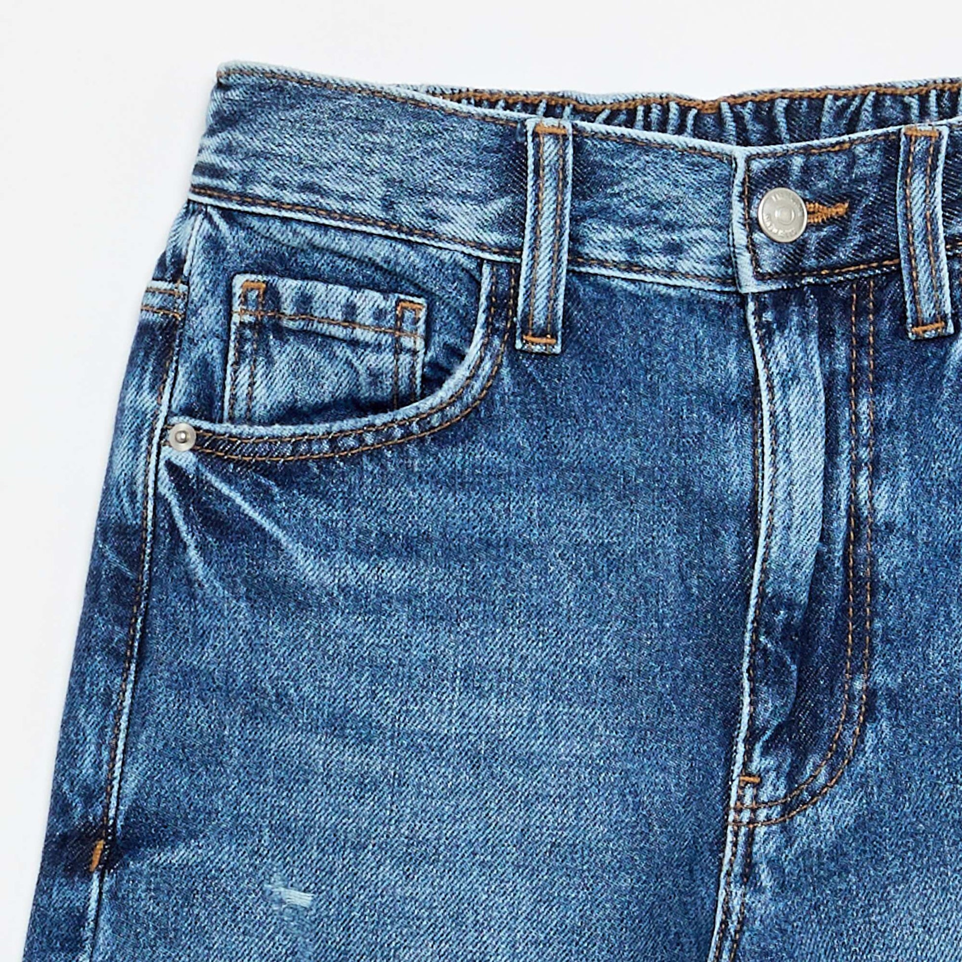 Wide-leg denim trousers BLUE