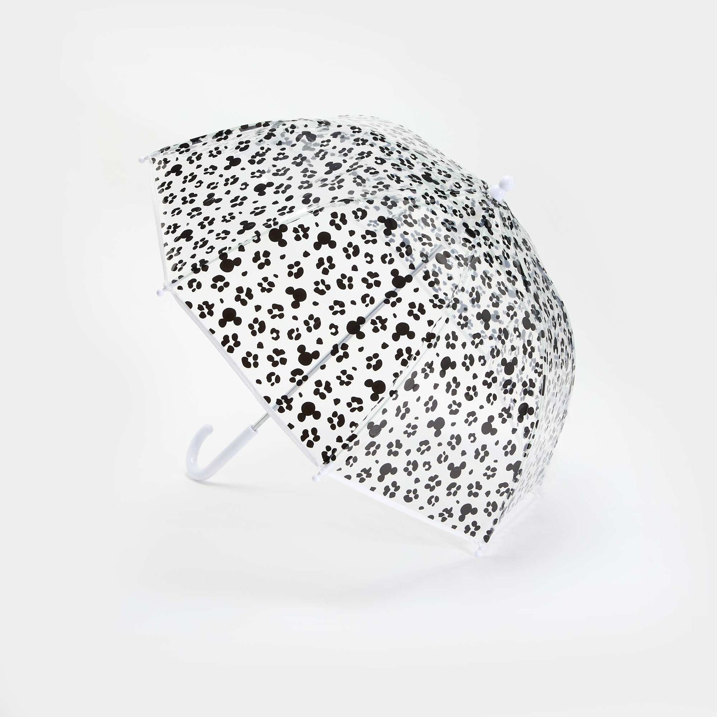 'Mickey' Leopard Print Umbrella WHITE