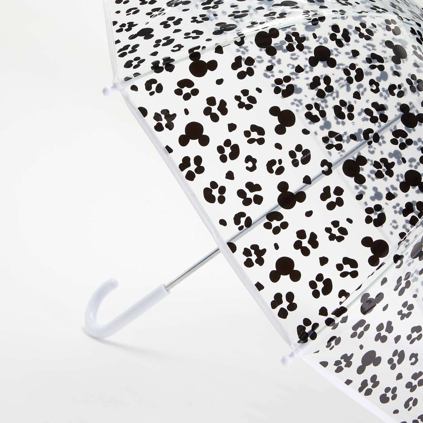'Mickey' Leopard Print Umbrella WHITE