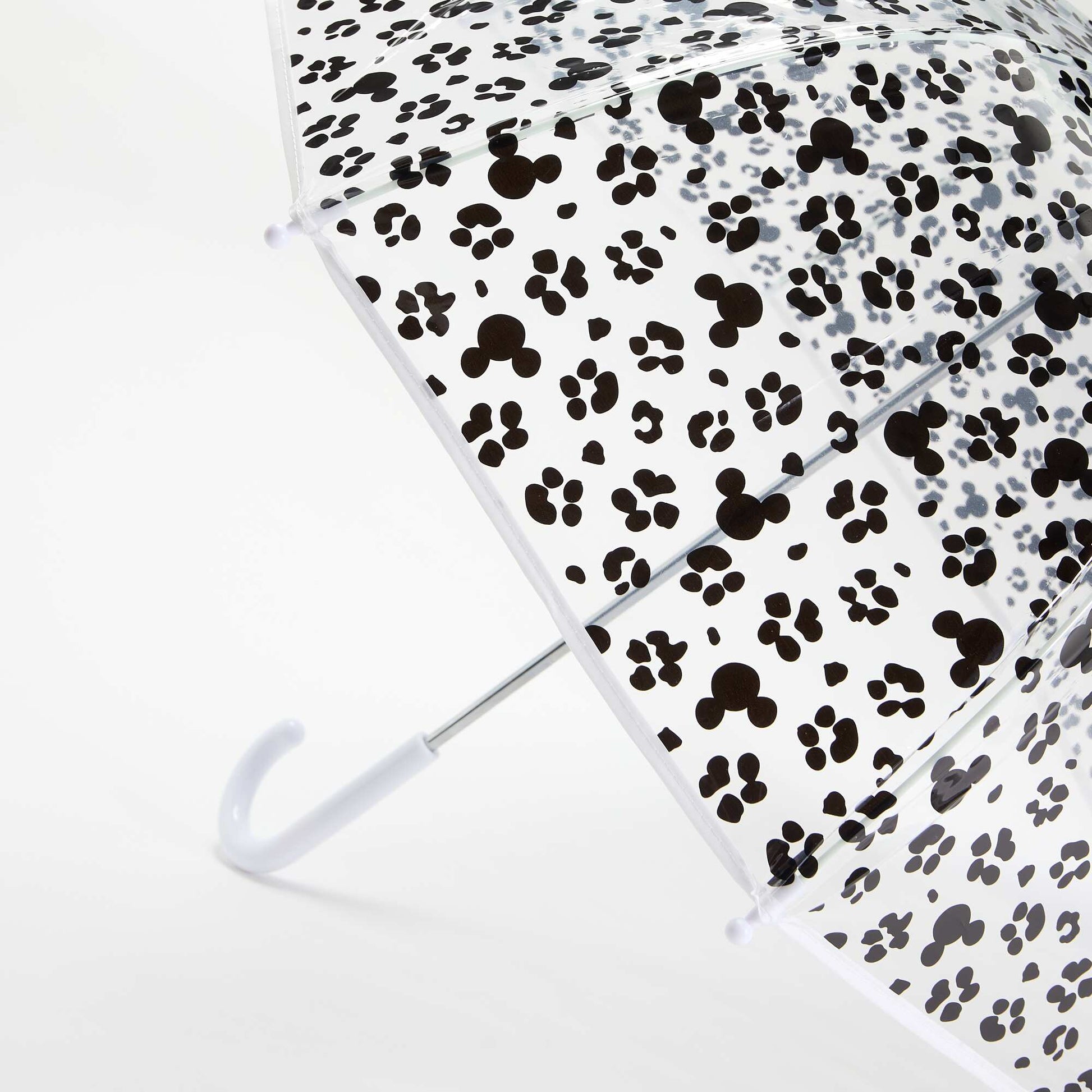 'Mickey' Leopard Print Umbrella WHITE
