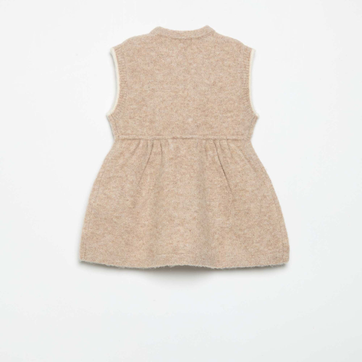 Knit Sleeveless Dress BEIGE