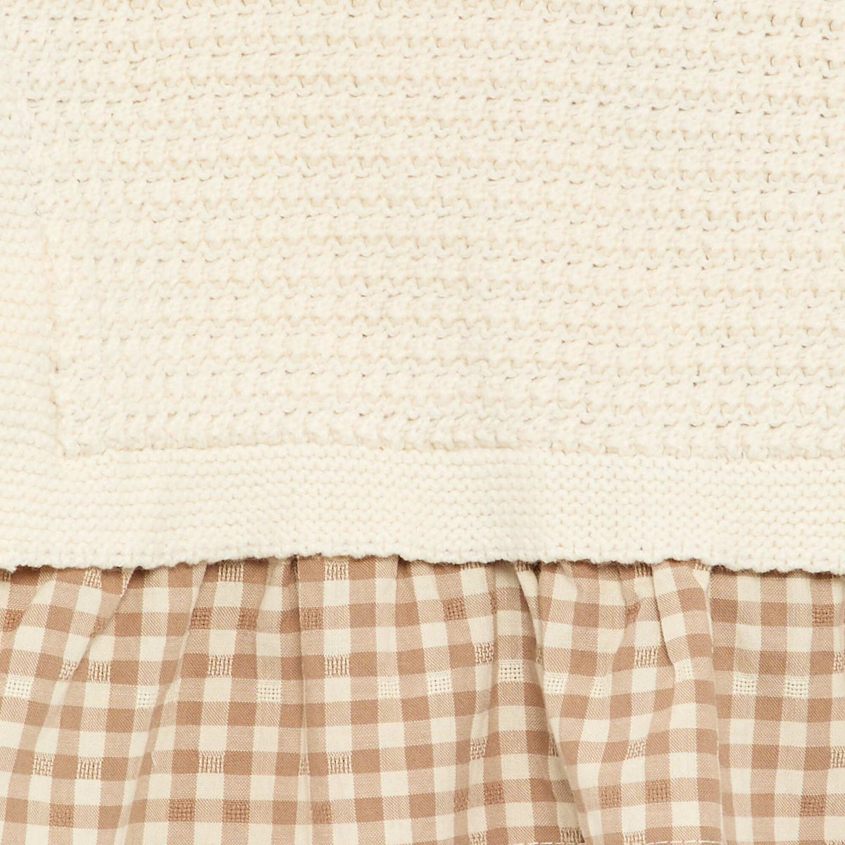 Cotton Voile Sleeve Sweater BEIGE