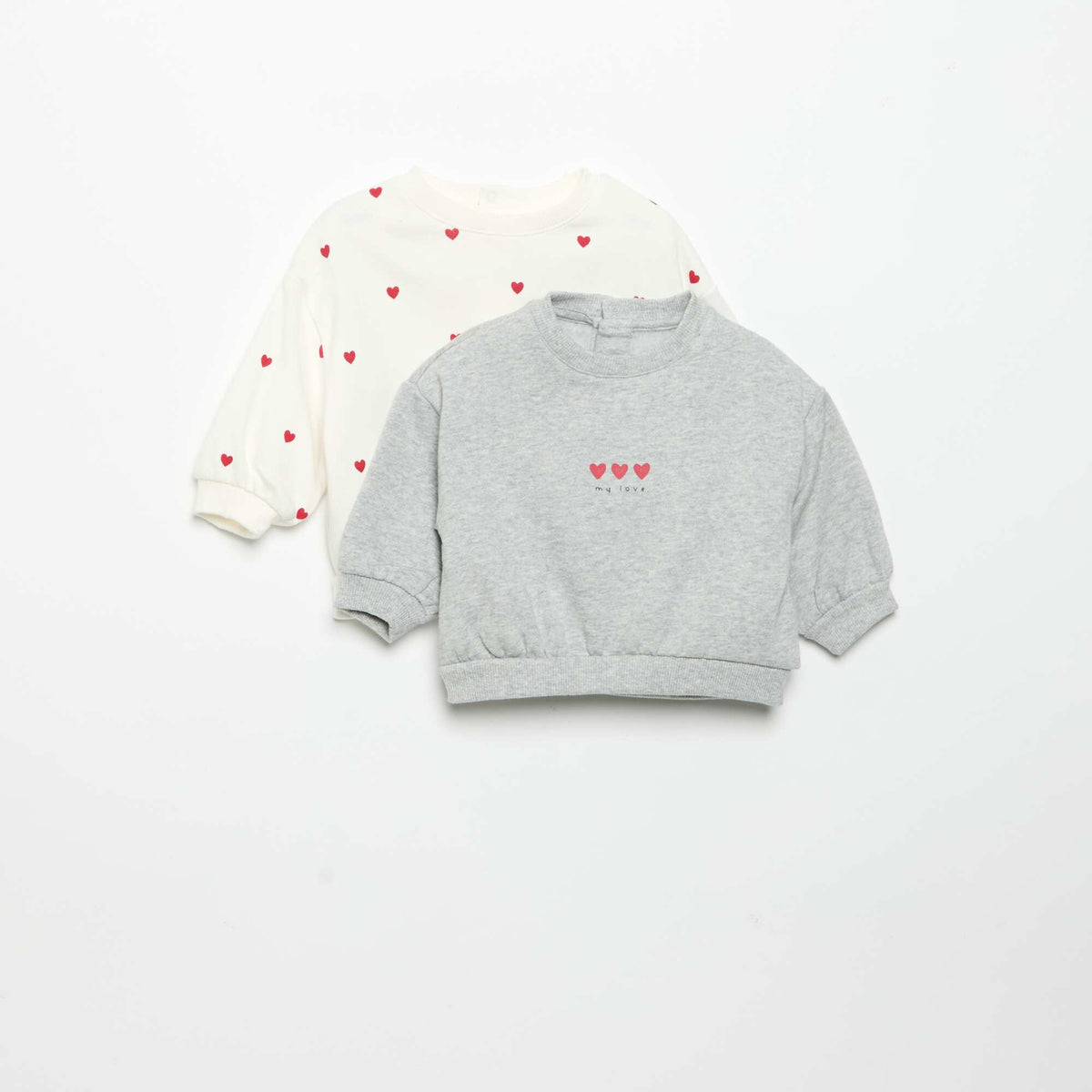 Pack of 2 Printed Sweatshirts WHITE