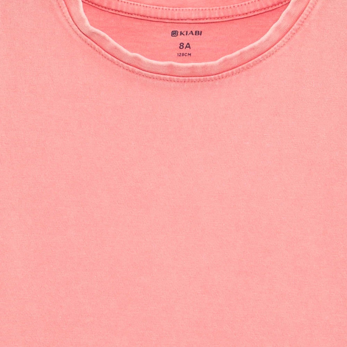 Plain extra-short sleeve T-shirt PINK