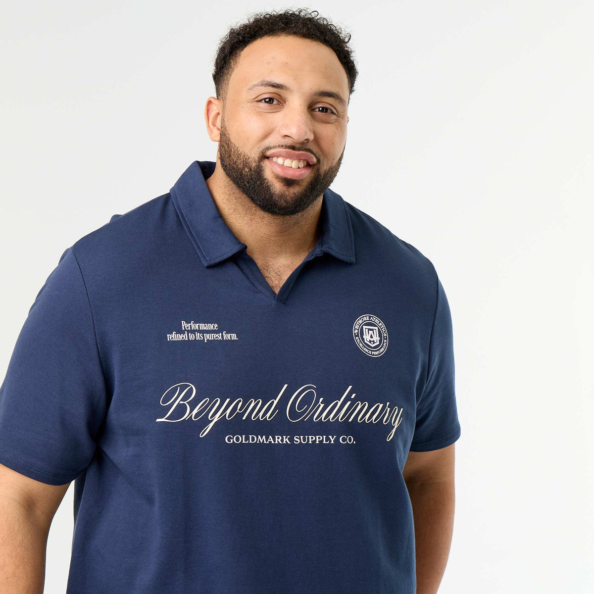 Short-sleeve jersey knit polo BLACK