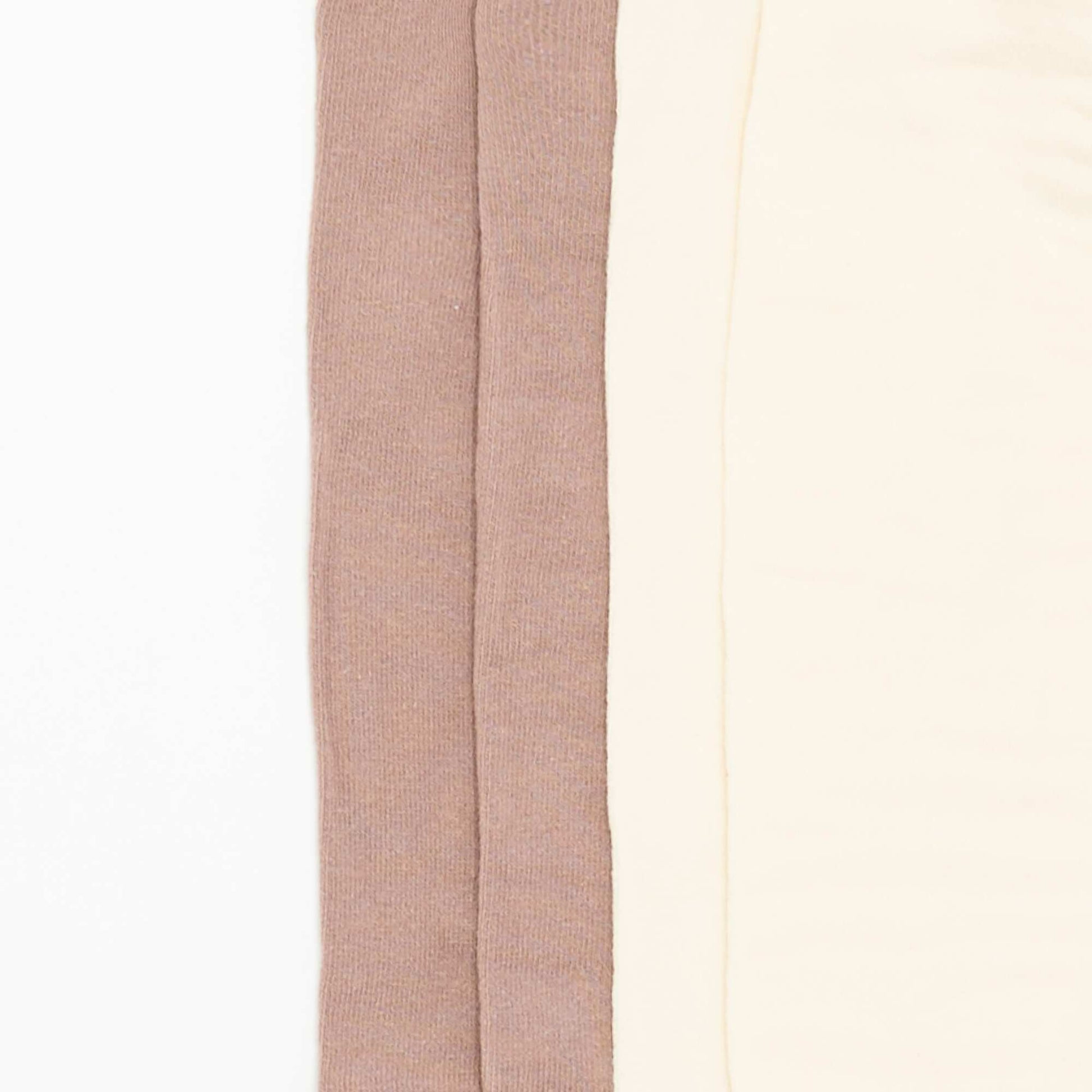 2-pack of plain tights BEIGE