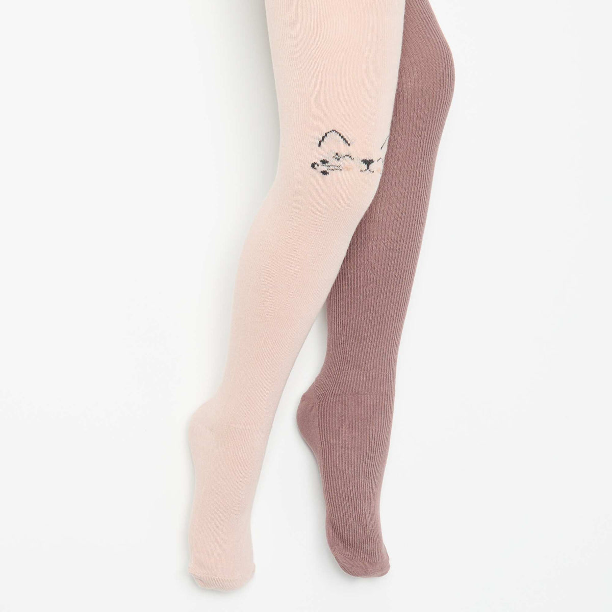 Pack of 2 patterned tights PINK