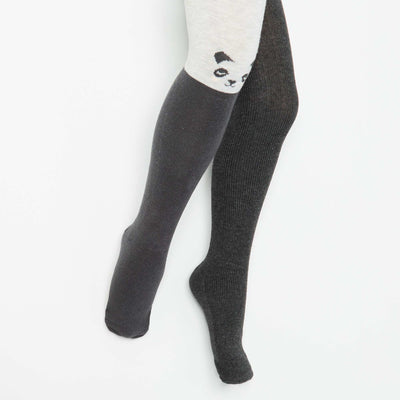 2-pack of patterned tights GREY