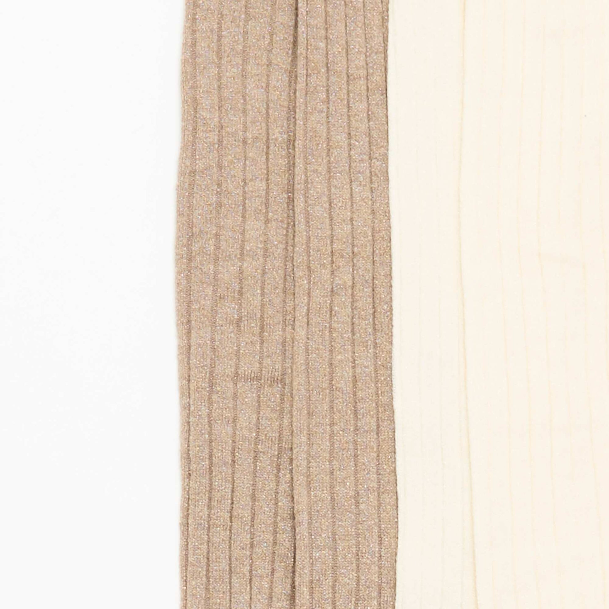 2-pack of Ribbed Tights BEIGE