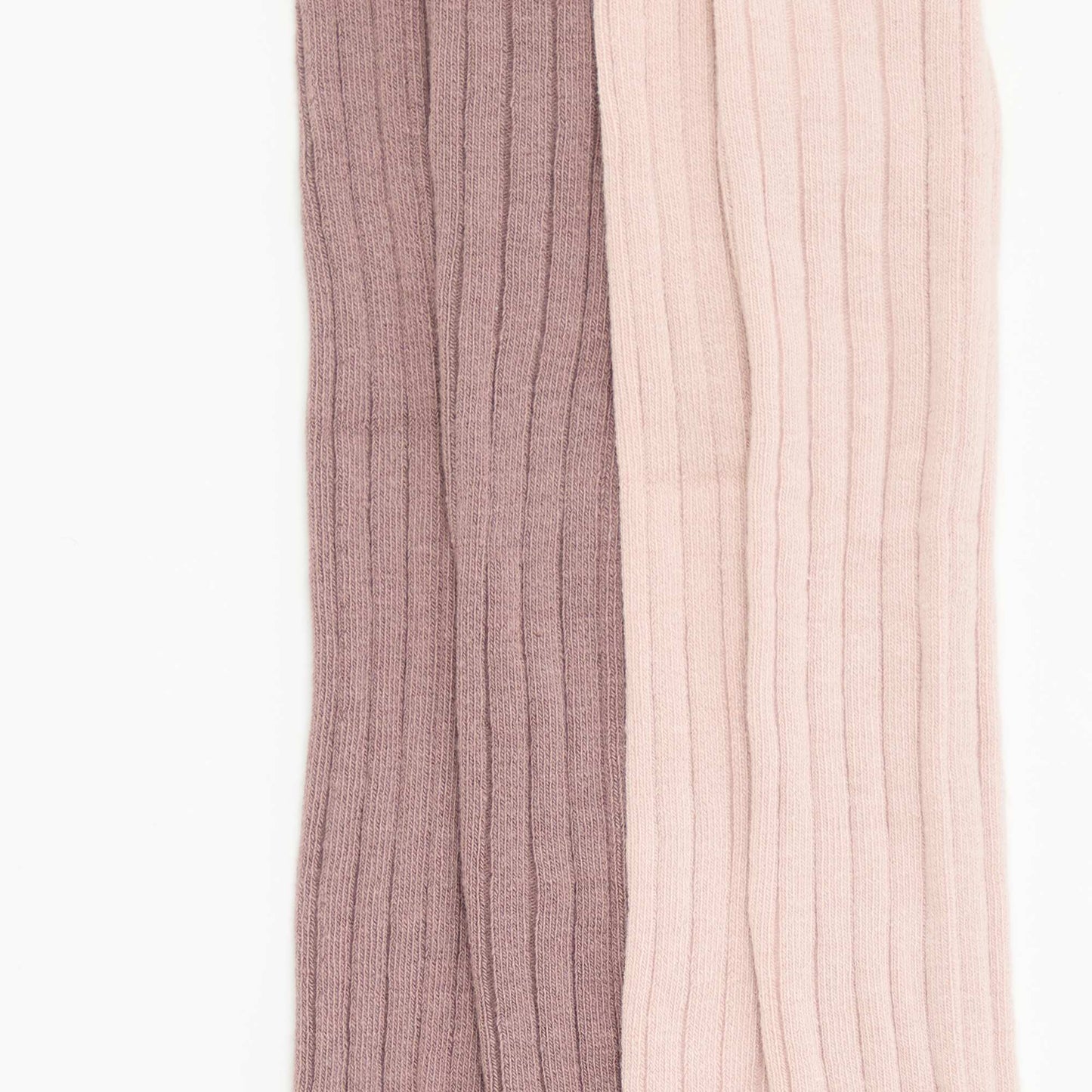 Pack of 2 pairs of ribbed knit tights PINK
