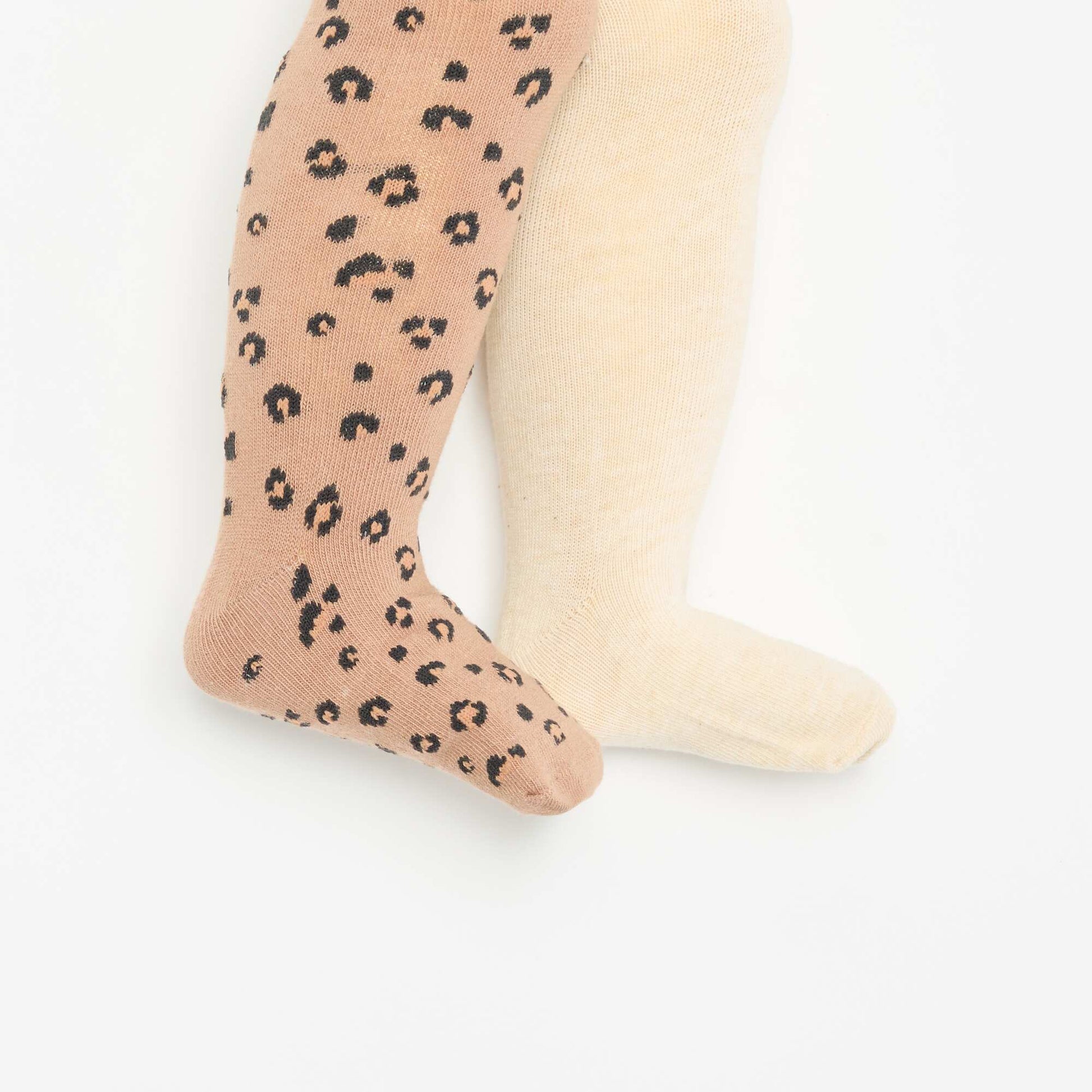 Pack of 2 Fancy Tights BROWN