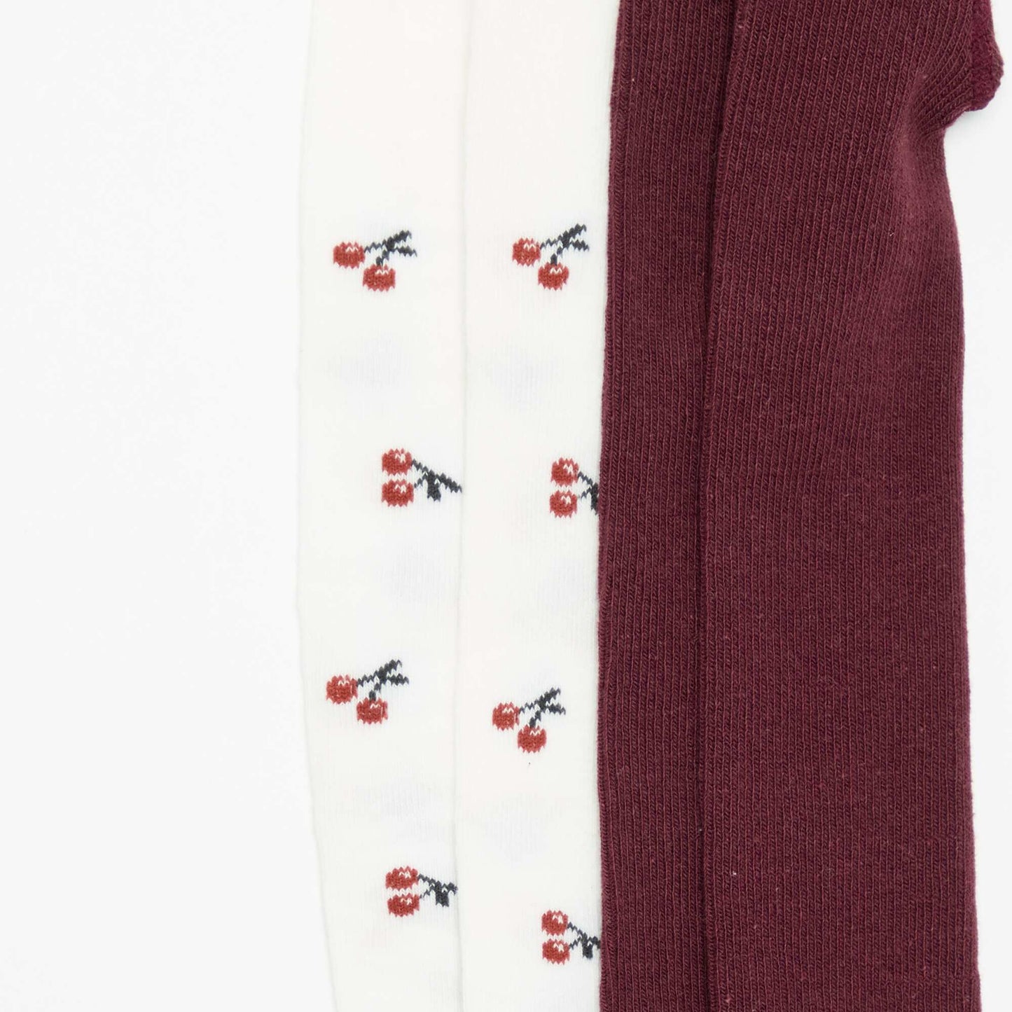 Pack of 2 pairs of patterned tights RED