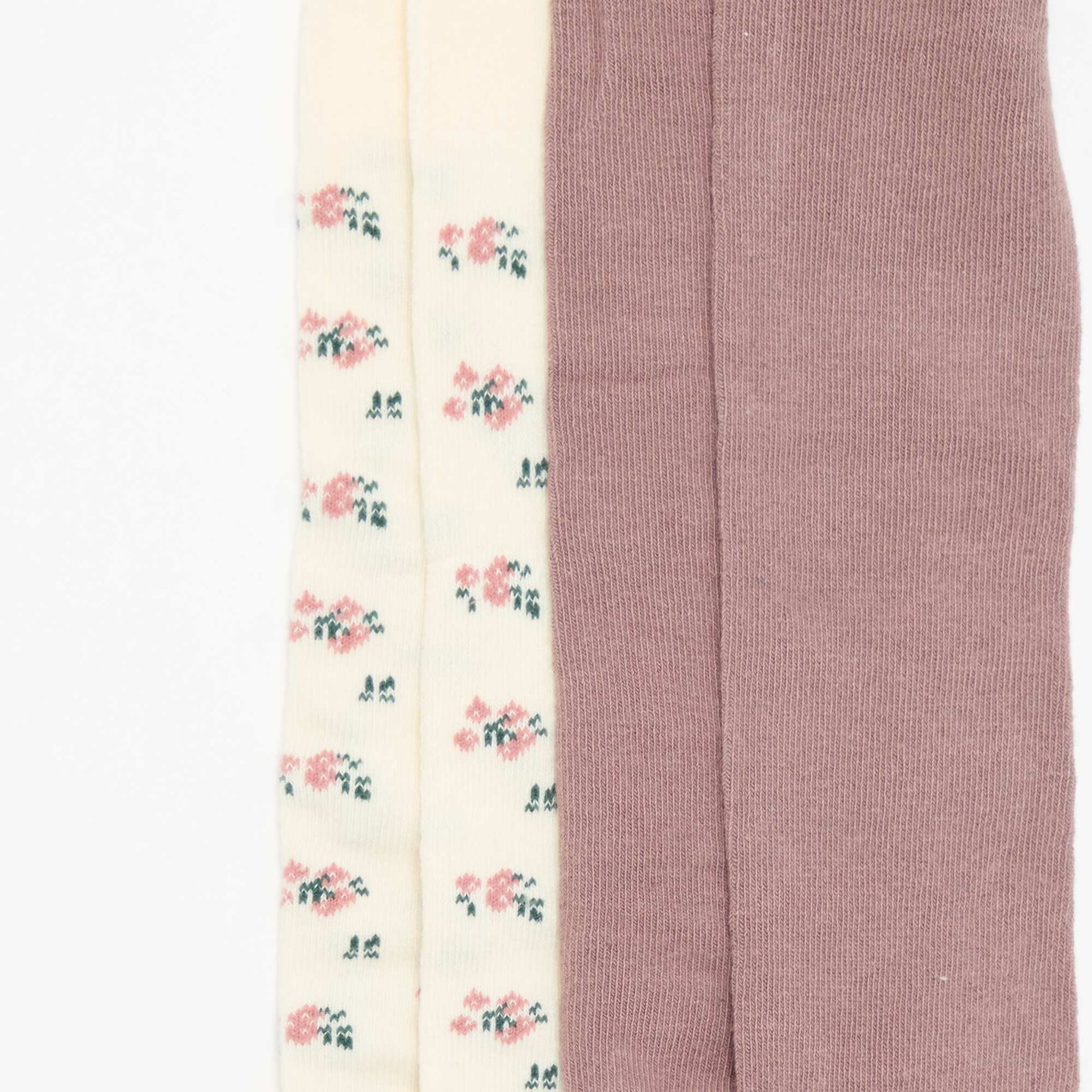 Pack of 2 Patterned Tights PINK