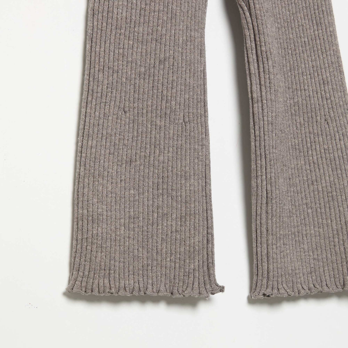 Solid Ribbed Knit Leggings BROWN