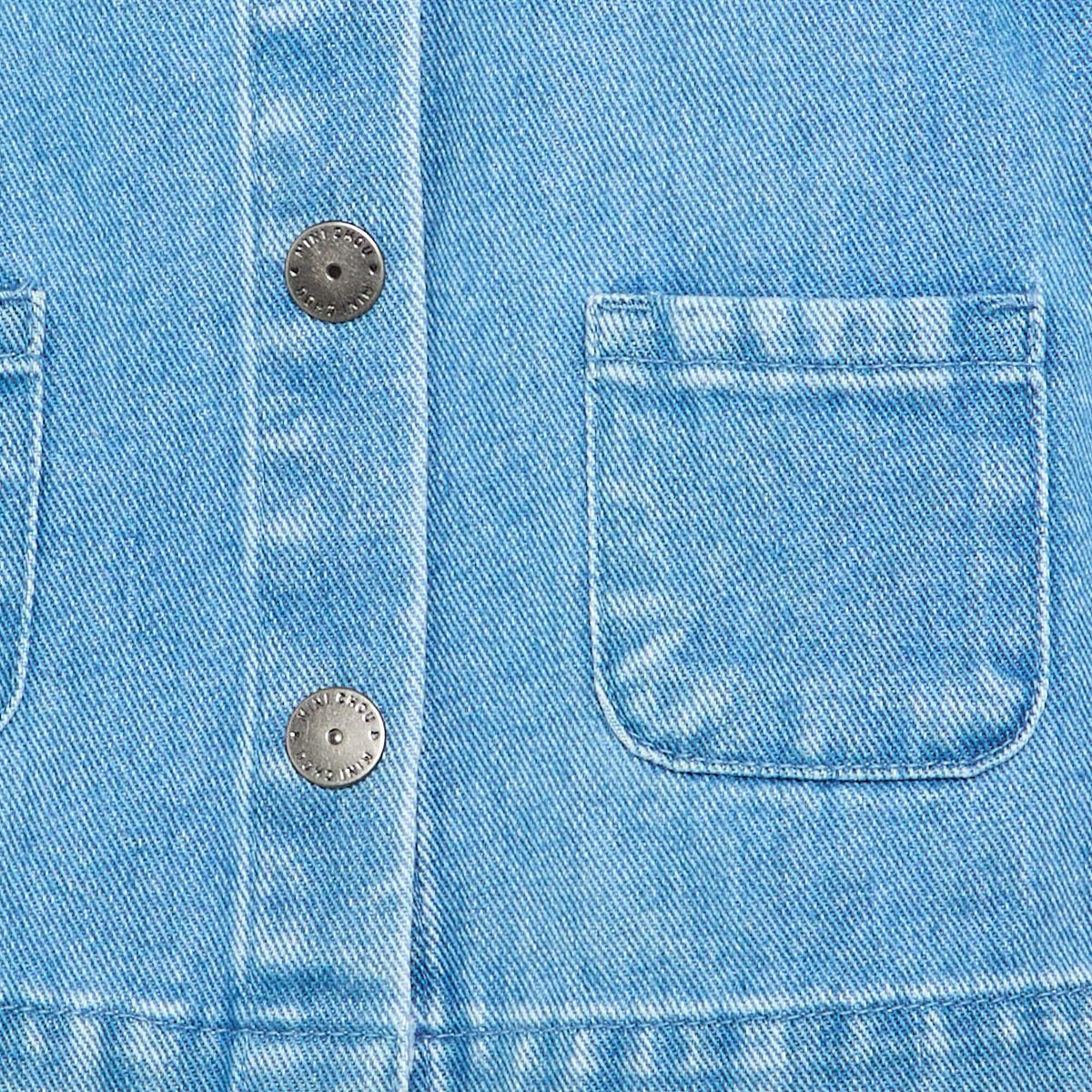 Denim shirt with Peter Pan collar BLUE