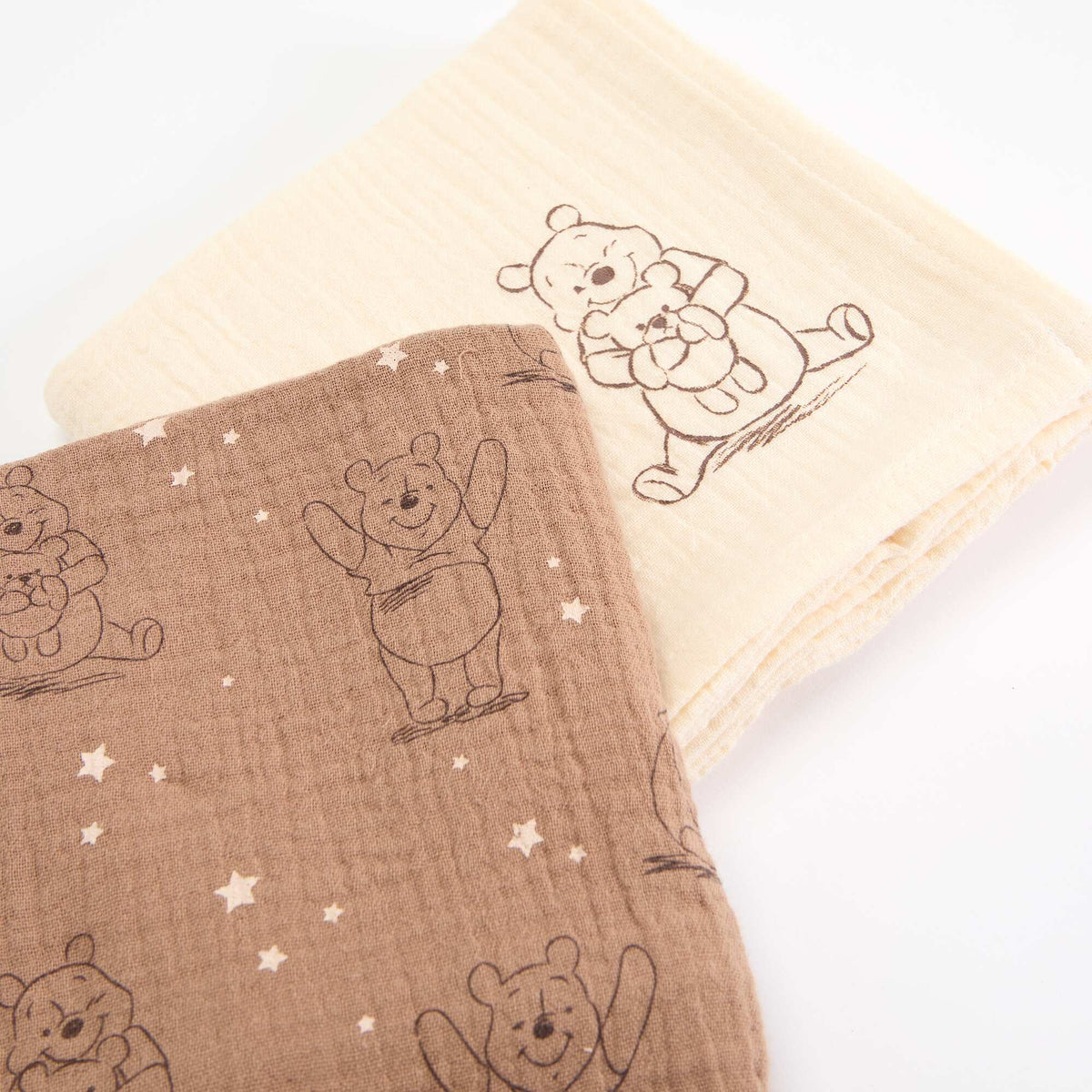 Set of 2 'Disney' Muslin Swaddles BEIGE