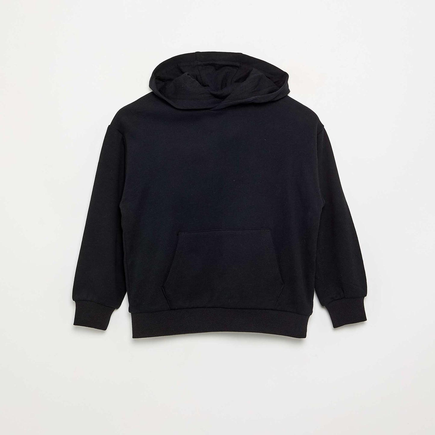 Hooded sweatshirt with kangaroo pocket BLACK