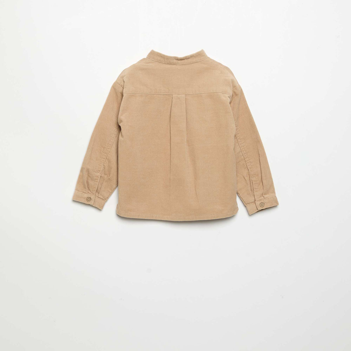Long-sleeved corduroy shirt BEIGE