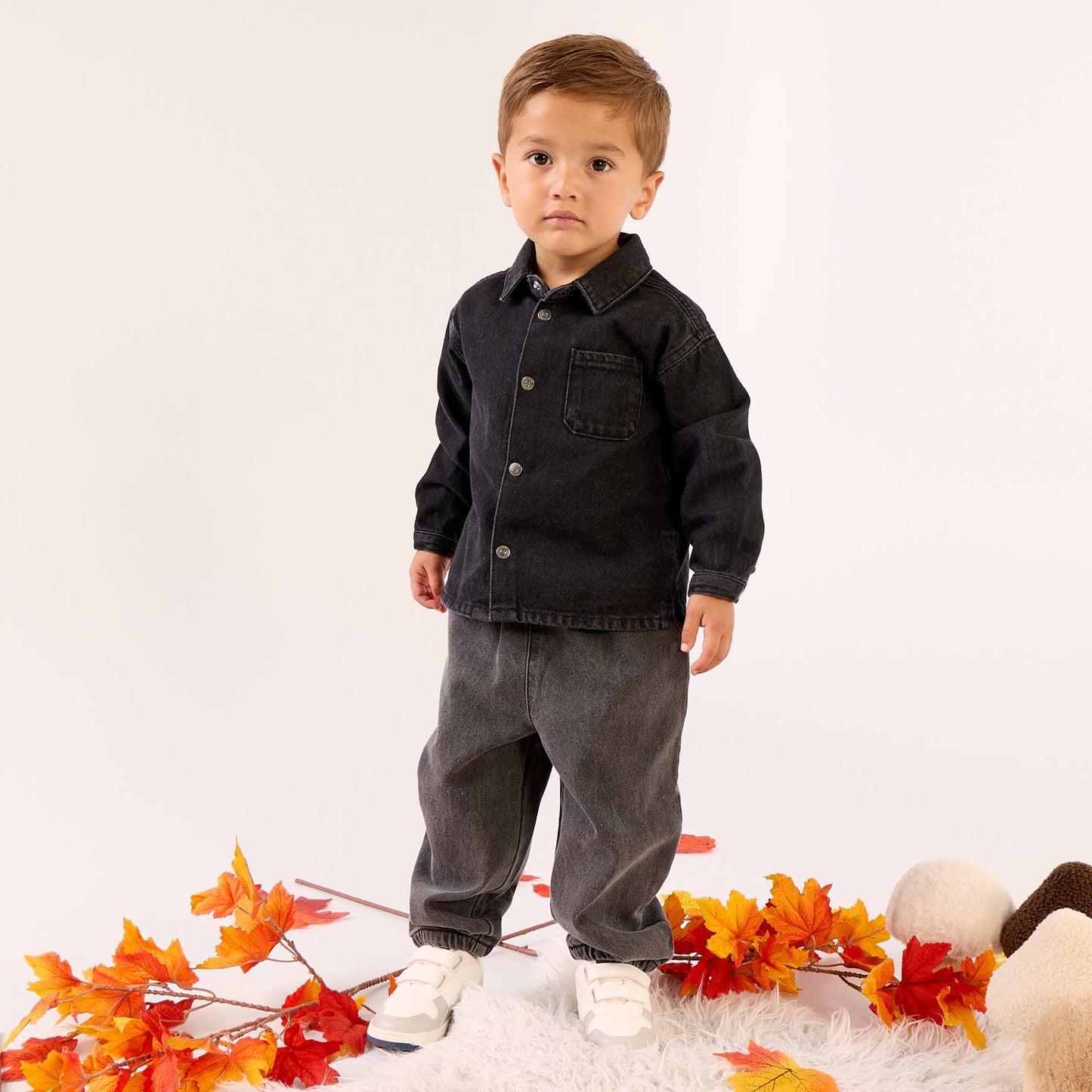 Denim Jogger Pants GREY