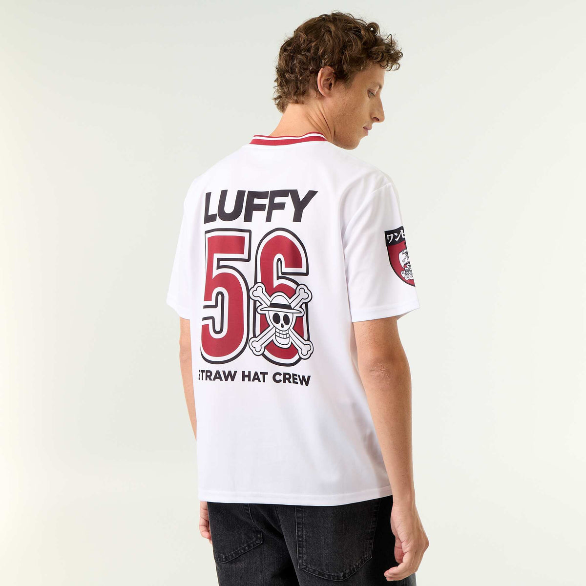 'One Piece' 'Luffy' Short-Sleeve Sport T-Shirt WHITE