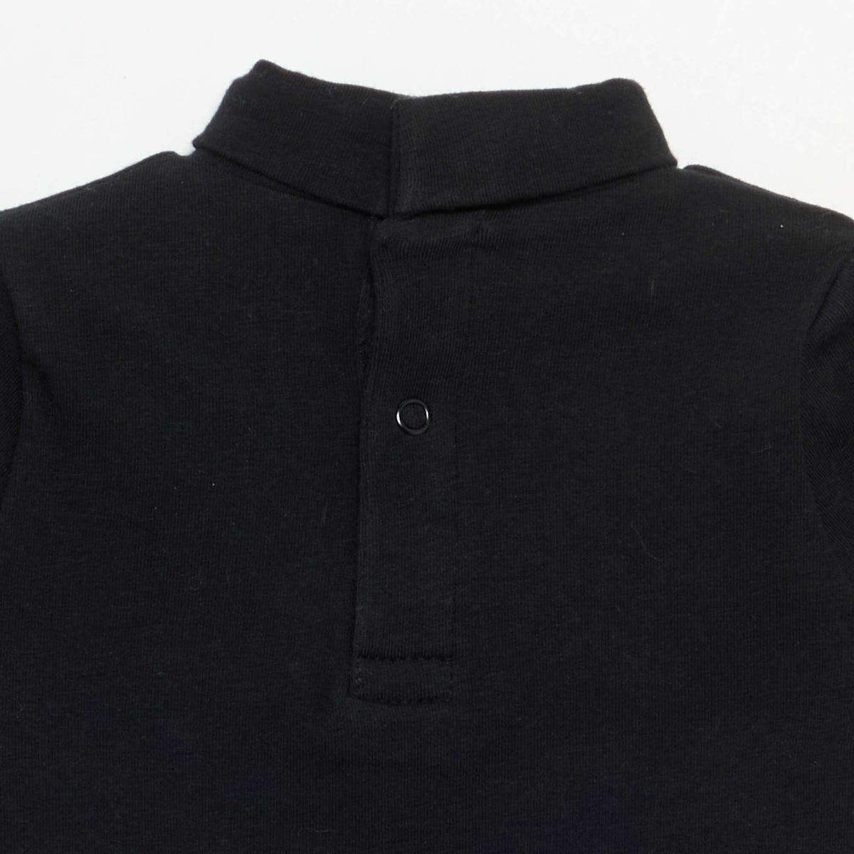 Turtleneck top with playful bow BLACK