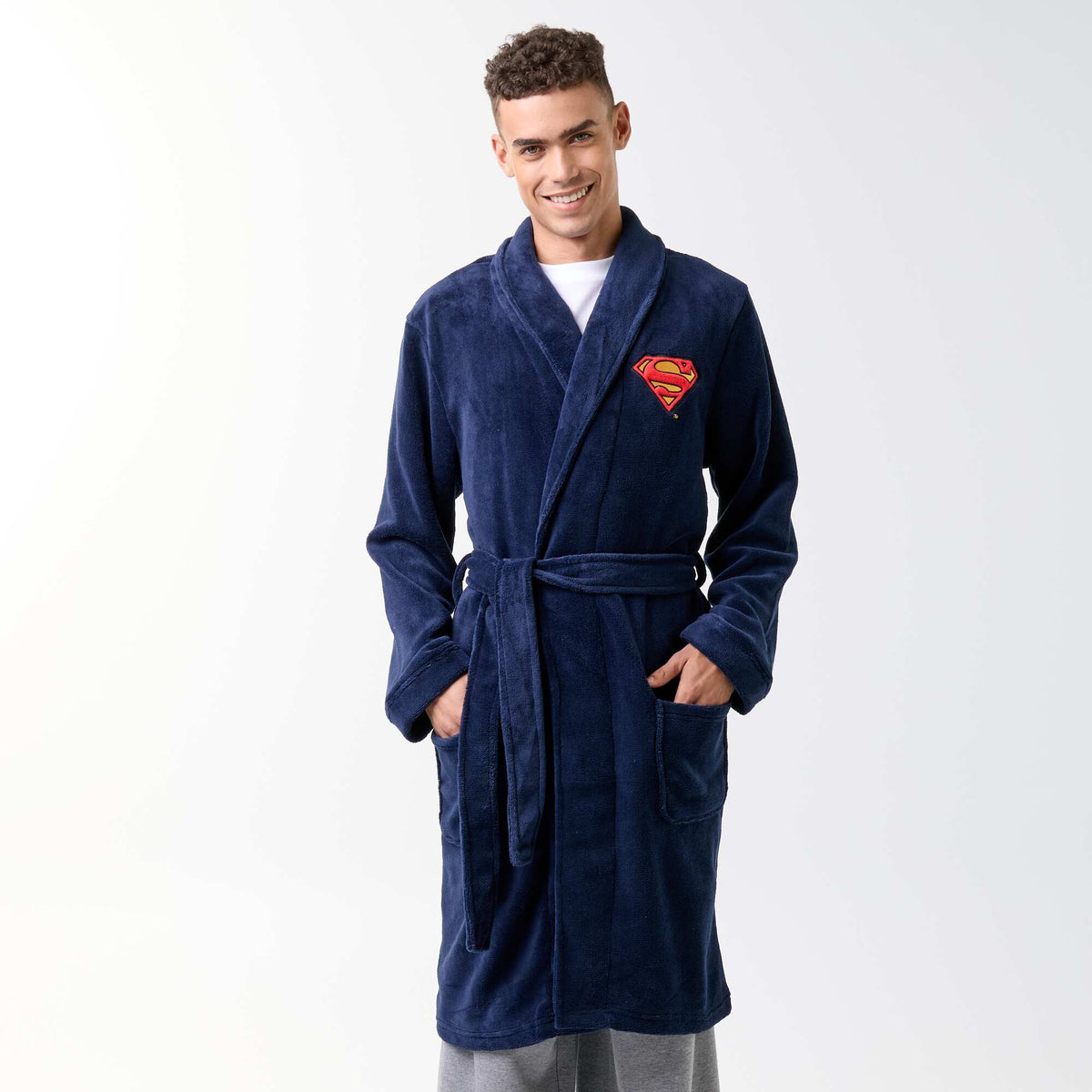 'Superman' 'DC Comics' Dressing Gown BLUE