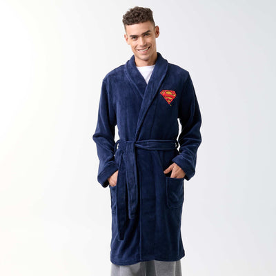 'Superman' 'DC Comics' Dressing Gown BLUE