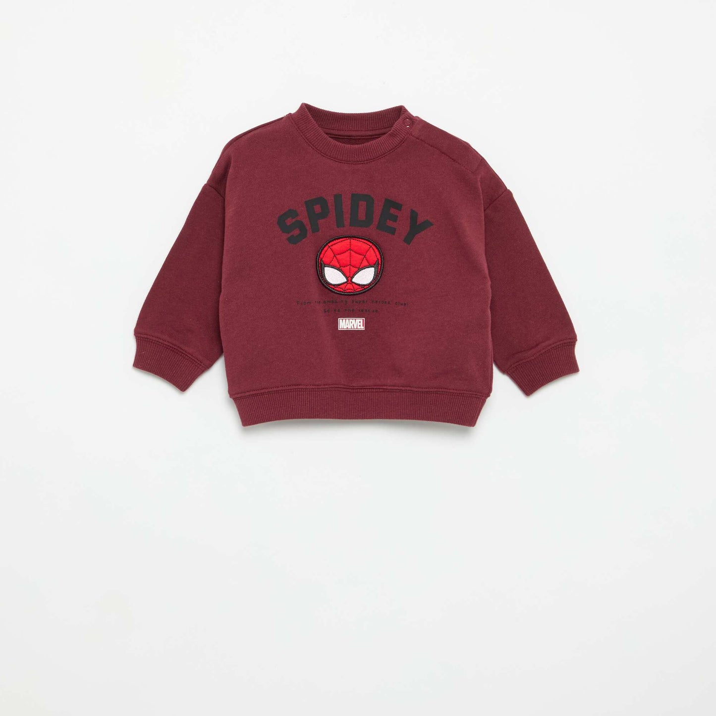 Long-sleeved 'Marvel' Solid Sweatshirt RED