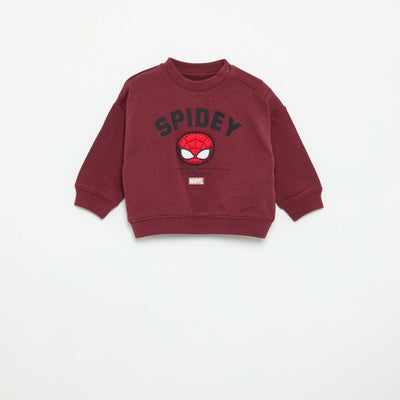 Long-sleeved 'Marvel' Solid Sweatshirt RED