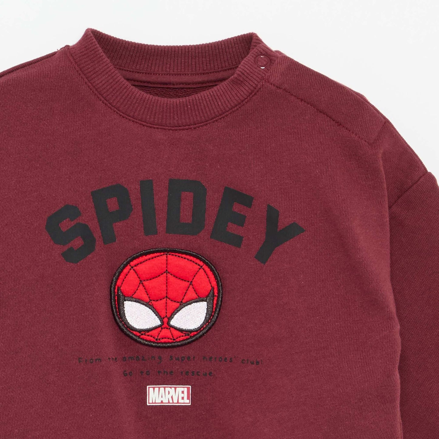 Long-sleeved 'Marvel' Solid Sweatshirt RED
