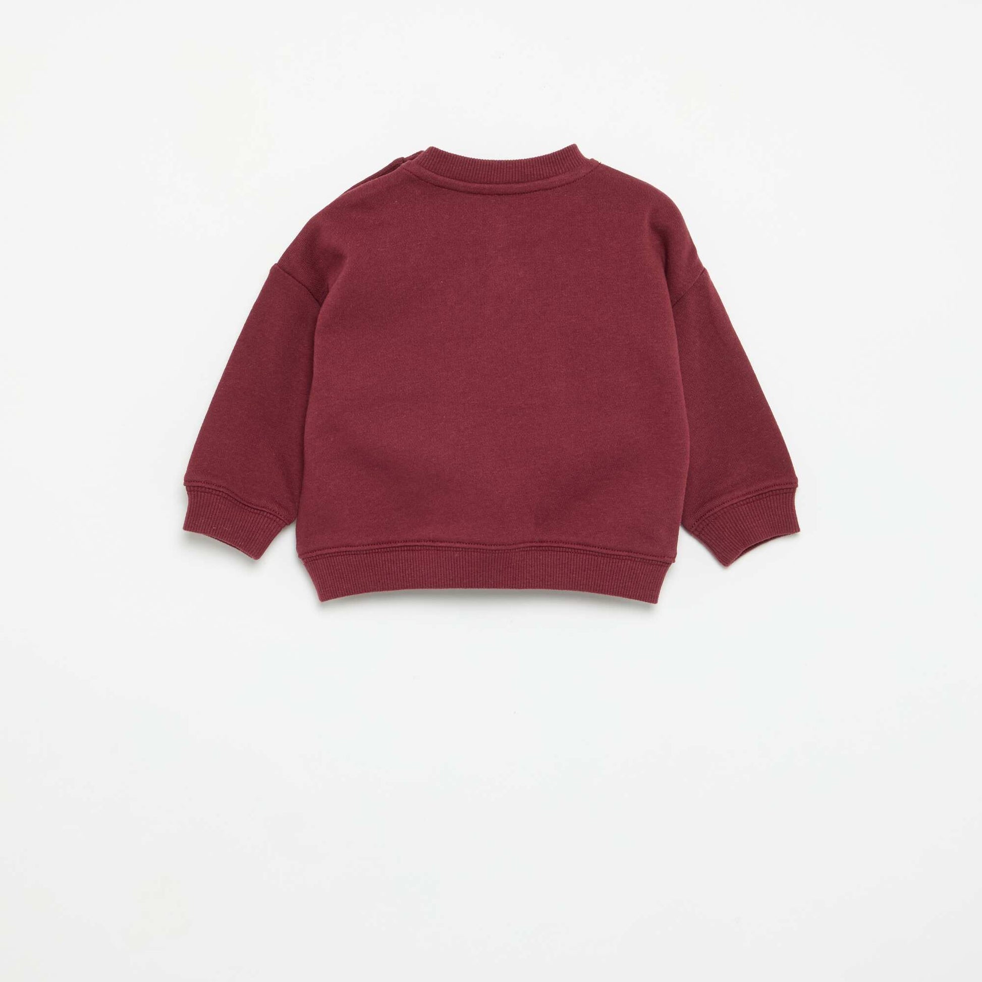 Long-sleeved 'Marvel' Solid Sweatshirt RED