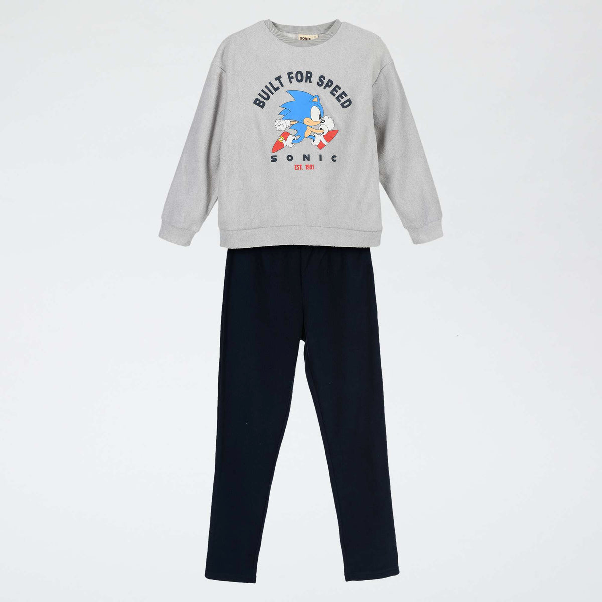'Sonic' 2-piece pajamas - Long-sleeved T-shirt + pants GREY