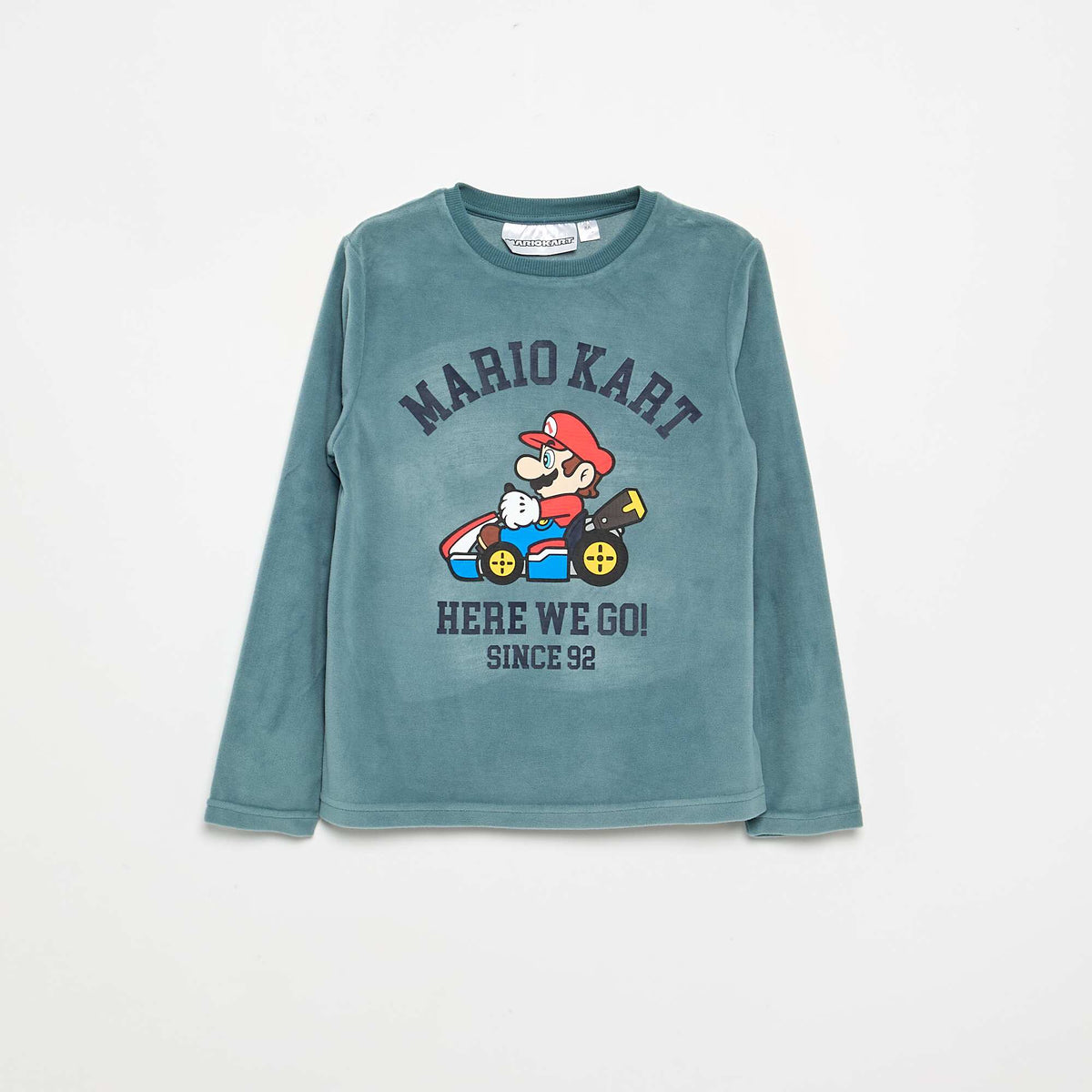 'Mario Kart' 2-piece Pajamas - Long-sleeved T-shirt + Pants BLUE
