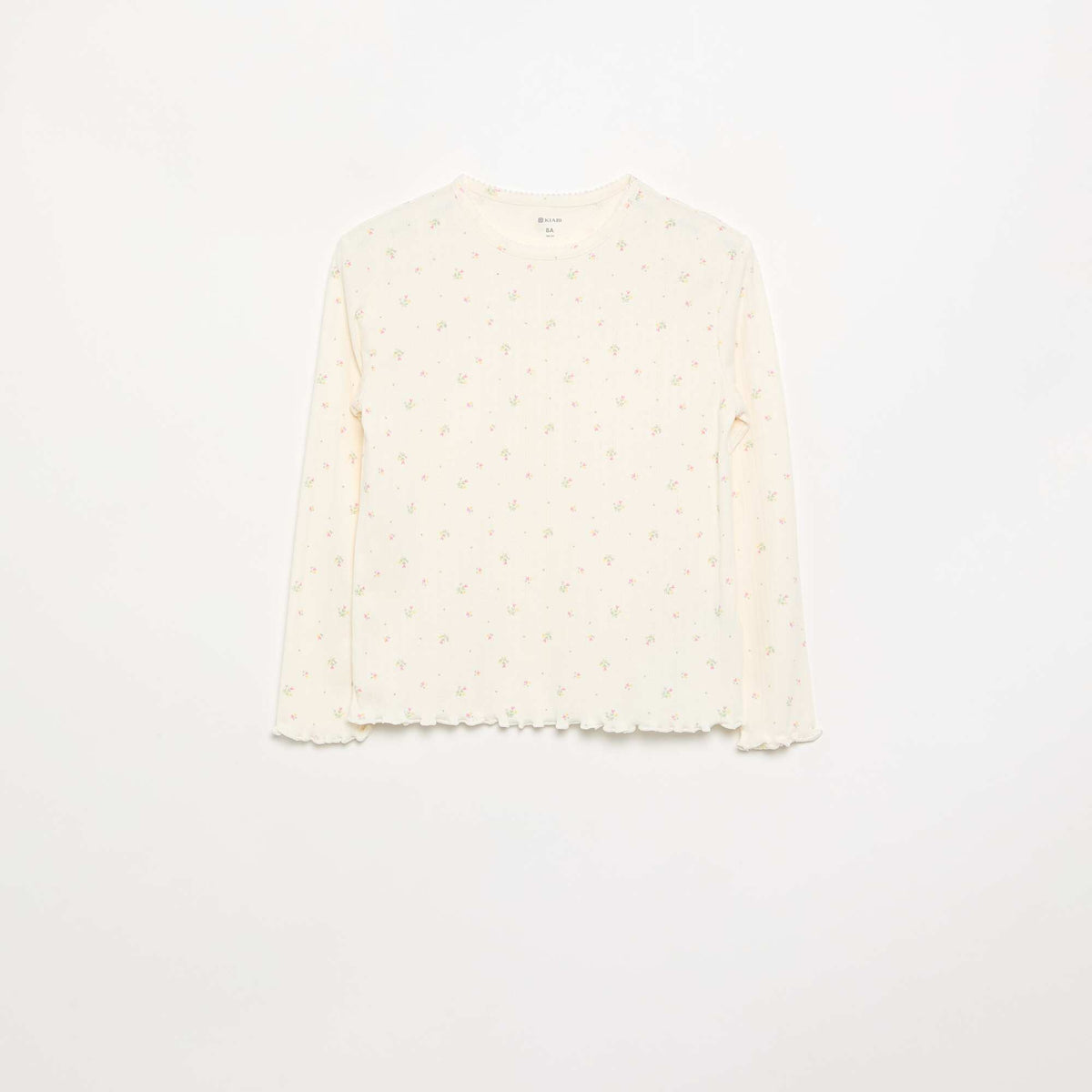 2-piece Pointelle Knit Pajamas BEIGE
