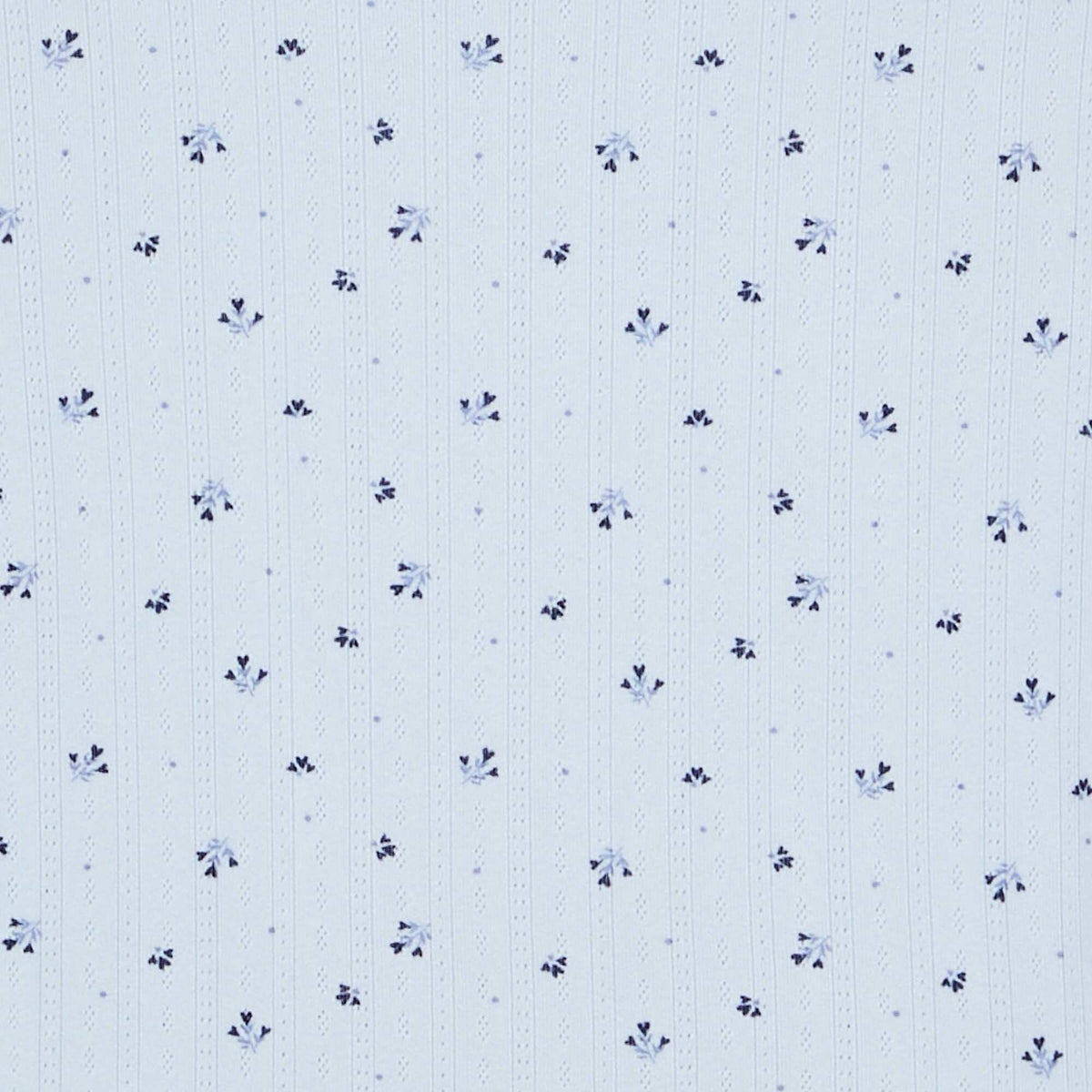 2-piece Pointelle Knit Pajamas BLUE